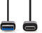 Nedis CCGB61600BK10 - USB-C 3.2 Gen 1-kabel - Snelle dataoverdracht en laden - Zwart