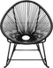 vidaXL - Tuinschommelstoel - poly - rattan - zwart