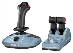 Thrustmaster TCA Officer Pack - Joystick en Throttle - Ergonomische replica Airbus - Aluminium Blauw Zwart