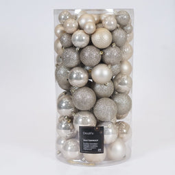 Decoris kunststof kerstballen goud 100 stuks