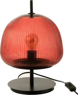 J-Line tafellamp Oasis - glas - rood - small