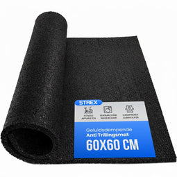 Strex SP140 - Anti Trillingsmat Wasmachine en Wasdroger - Geluidsdempende Antislip Mat 60 x 60 CM - Zwart