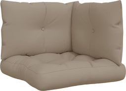 vidaXL - Palletkussens - 3 - st - stof - taupe