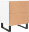 vidaXL - Nachtkastje - 40x35x50 - cm - bewerkt - hout - wit