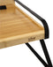 Ontbijt op bed/laptoptafeltje/dienblad Nera 51 x 38 cm bamboe/metaal - Serveerbladen, dienbladen & keukenbenodigdheden