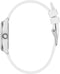 Guess MINI LUNA GW0724L1 - Polshorloge - Zilverkleurig met witte siliconen band - 30 mm