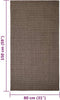 vidaXL Sisalmat voor krabpaal 80x150 cm bruin