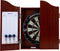 Longfield Darts - Houten kabinet - Dartbord 46 cm - 6 Steeltip pijlen - Kleur Rood/Bruin