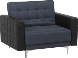 ABERDEEN - Fauteuil - Zwart - Polyester