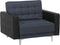 ABERDEEN - Fauteuil - Zwart - Polyester