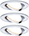 Paulmann Nova Plus - LED-inbouwlamp - zwenkbaar 3x6W 3x470lm 2700K Chroom (set van 3)