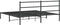 vidaXL - Bedframe - met - hoofdbord - metaal - zwart - 200x200 - cm