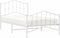 vidaXL - Bedframe - met - hoofd- - en - voeteneinde metaal - wit - 100x190 - cm