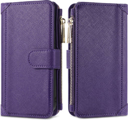 iMoshion Hoesje Geschikt voor Samsung Galaxy S21 Hoesje Met Pasjeshouder - iMoshion Luxe Portemonnee - Paars