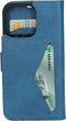Mobiparts iPhone 13 Pro - Classic Wallet Case - Ruimte voor pasjes - Steel Blue