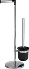 WENKO Parus - Toiletbutler - Toiletrolhouder en Toiletborstelhouder - RVS glanzend (1 stuk)