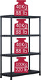vidaXL - Opbergrek - 220 - kg - 90x40x138 - cm - kunststof - zwart