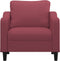 Fauteuil 60 cm stof wijnrood