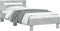 vidaXL - Bedframe - met - hoofdbord - en - LED-verlichting - betongrijs - 75x190 - cm
