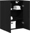 vidaXL - Wandkast - Zwart - Eiken - 69,5x34x90 - cm - Gelaagd - Hout