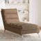 vidaXL - Chaise - longue - met - kussens - stof - bruin