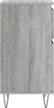 vidaXL - Dressoir - 40x35x70 - cm - bewerkt - hout - grijs - sonoma