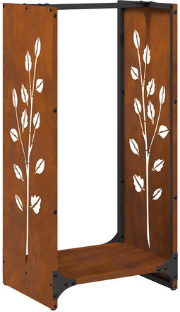 vidaXL - Brandhoutrek - 40x30x80 - cm - weervast - staal