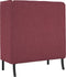 vidaXL - Hoge - Rug - Bank - Bordeauxrood - 109x56x121 - cm - Stof