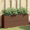vidaXL - Plantenbak - met - 2 - potten - 90x20x40 - cm - poly - rattan - bruin