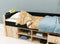 Bopita Lucas compactbed 90x200 met opbergmodule - Mat Zwart/Naturel