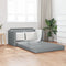 vidaXL - Vloersofa - Bed - 2-in-1 - Lichtgrijs - 124x71x78 - cm - Stof