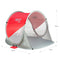 Nils NC3142 Zelfontplooiende Strandtent Rood-Grijs met Grondzeil