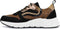 PS Poelman Carocel - Dames Sneakers - Suède met Luipaard Print en Metallic - Zwart Multi - Maat 40