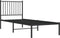 vidaXL - Bedframe - met - hoofdbord - metaal - zwart - 75x190 - cm