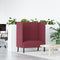 vidaXL - Hoge - Rug - Bank - Bordeauxrood - 109x56x121 - cm - Stof