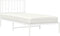 vidaXL - Bedframe - met - hoofdbord - metaal - wit - 90x200 - cm
