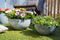 Ter Steege Bloempot/plantenpot schaal - kunststof - grijs - D55 x H23 cm