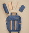Fresk Rugzak voor Kinderen - 28 x 21 x 8 cm - Schooltas - Verstelbare Schouderbanden - Waterafstotende Rugtas - Blauw - Indigo Dots