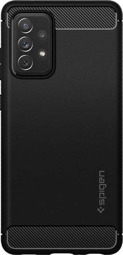 Spigen Galaxy A72 - Rugged Armor - TPU backcover - Zwart
