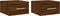 vidaXL - Nachtkastjes - 2 - st - wandgemonteerd - 35x35x20 - cm - bruin - eikenkleur