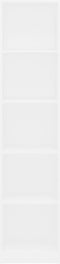 vidaXL - Boekenkast - met - 5 - schappen - 40x24x175 - cm - bewerkt - hout - wit