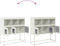 vidaXL - Dressoir - 100,5x39x107 - cm - koudgewalst - staal - wit