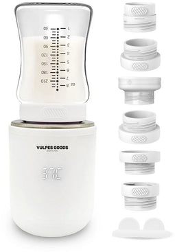 Vulpes Goods® BabyCare - Flessenwarmer PRO - Draadloos met 4 Temperatuurniveaus - Wit