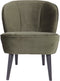 WOOOD Sara Fauteuil - Velvet - Warm Groen - 71x59x70