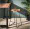 Barstoel Acacia Houten Zitting (set van 4)