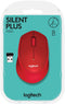 Logitech M330 Silent Plus - Draadloze Muis - 90% stiller - Rood