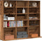vidaXL - Cd-kast - 100x23x89,5 - cm - bewerkt - hout - oud - houtkleurig