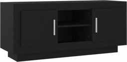 vidaXL - Tv-meubel - 102x35x45 - cm - bewerkt - hout - zwart