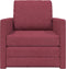 vidaXL - Vloersofa - Bed - 2-in-1 - Bordeauxrood - 74x77x81 - cm - Stof