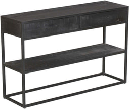 Sidetable met lades Milan - sidetable zwart - bijzettafel - salontafel 120 cm
